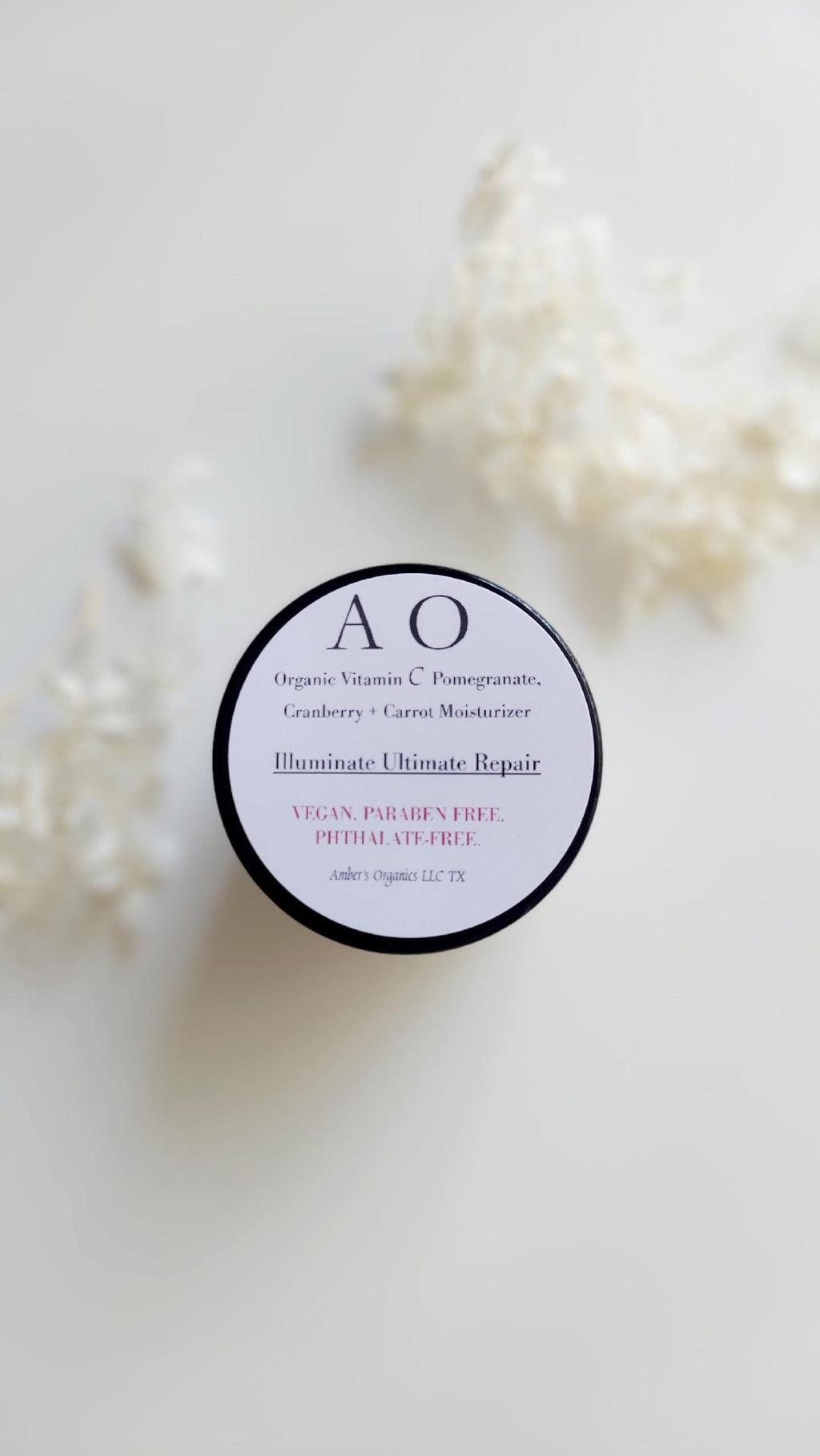 Organic Vitamin C Ester + Pomegranate & Carrot Illuminating Moisturizer | DMAE, Hyaluronic Acid & Retinol