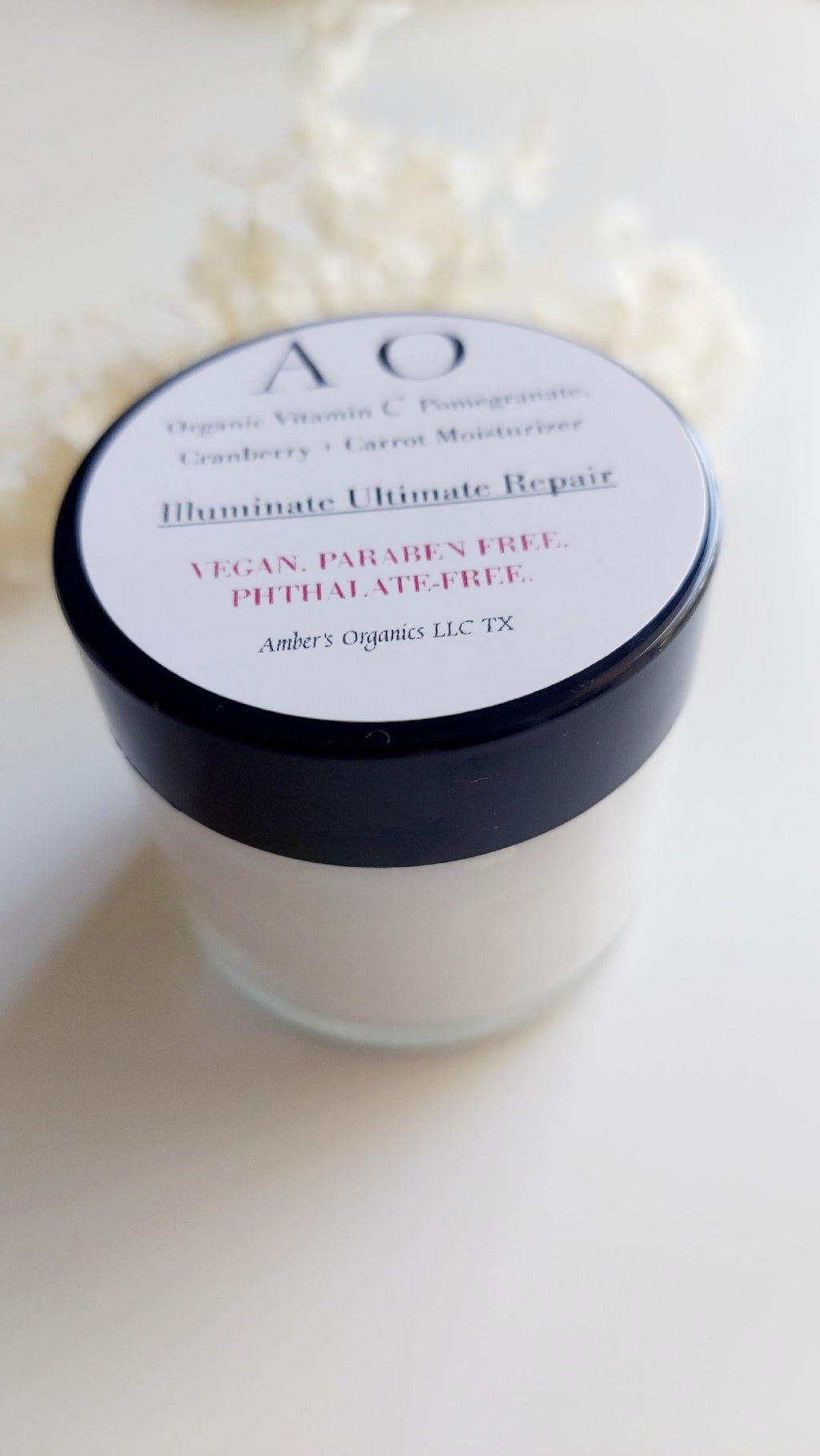 Organic Vitamin C Ester + Pomegranate & Carrot Illuminating Moisturizer | DMAE, Hyaluronic Acid & Retinol